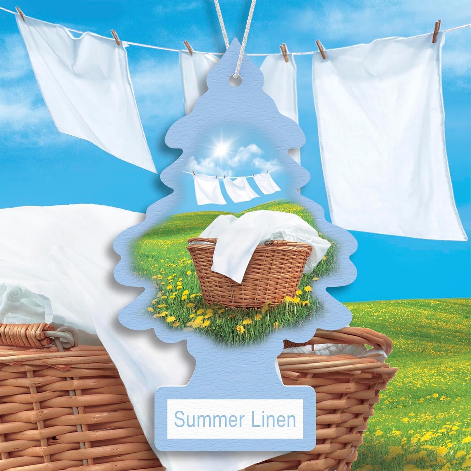 Car Air Freshener | Hanging Tree Provides Long Lasting Scent for Auto and Home | 24 Air Fresheners |Summer Linen