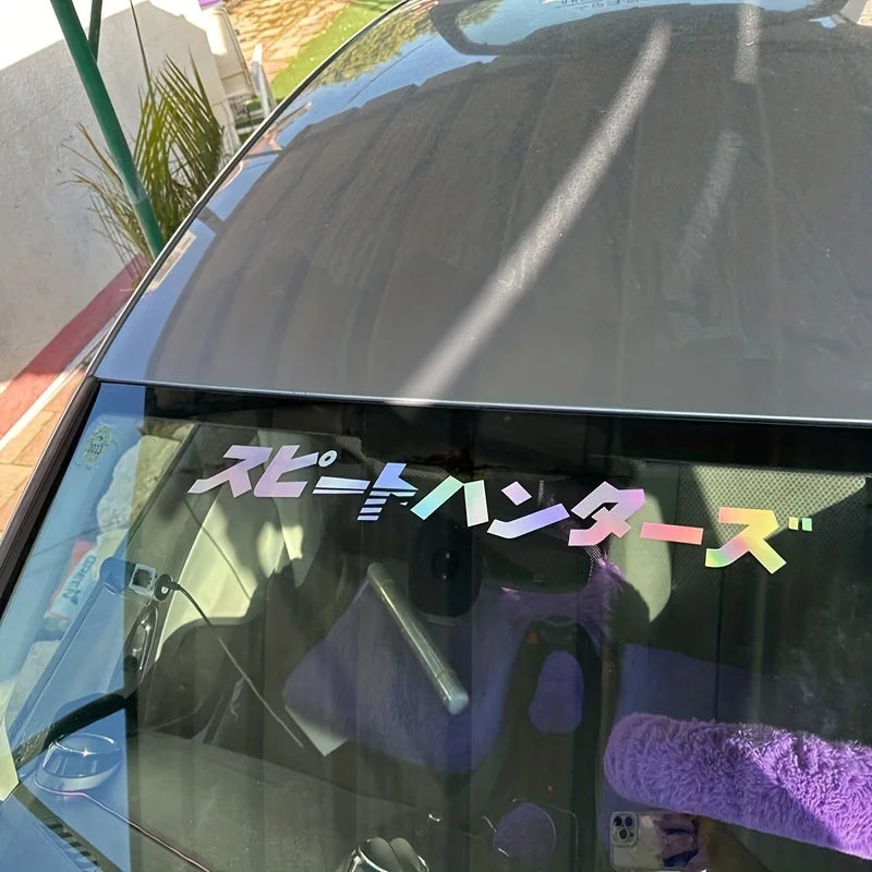 JDM Style Car Stickers Waterproof Street Racing Front and Rear Windshield Decoration Scratch Covering Car Accessories Decals