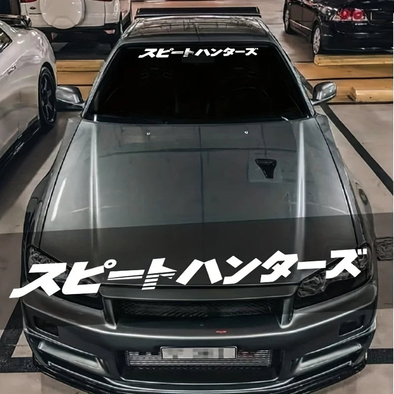 JDM Style Car Stickers Waterproof Street Racing Front and Rear Windshield Decoration Scratch Covering Car Accessories Decals
