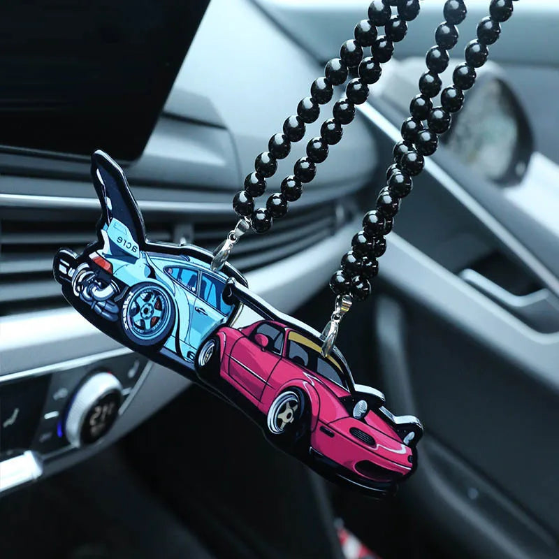 Style Creative Car Model Car Rearview Mirror Pendant Car Pendant Interior Accessories Anging Ornament Auto Styling