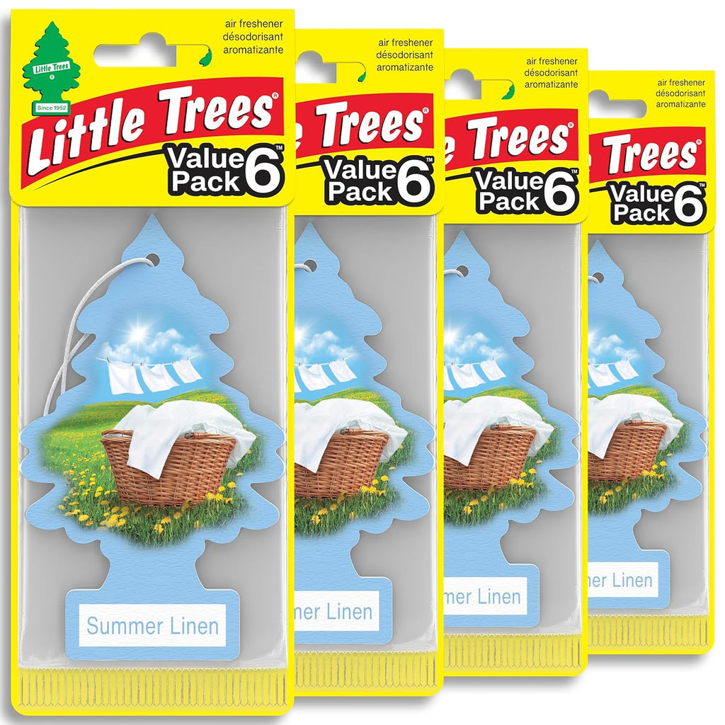 Car Air Freshener | Hanging Tree Provides Long Lasting Scent for Auto and Home | 24 Air Fresheners |Summer Linen