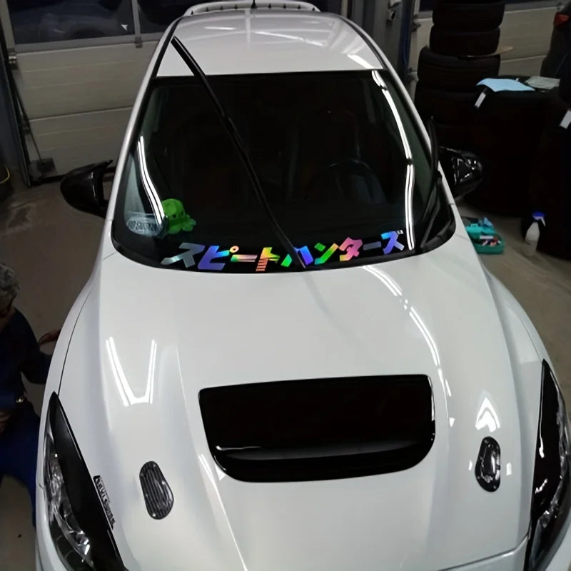 JDM Style Car Stickers Waterproof Street Racing Front and Rear Windshield Decoration Scratch Covering Car Accessories Decals