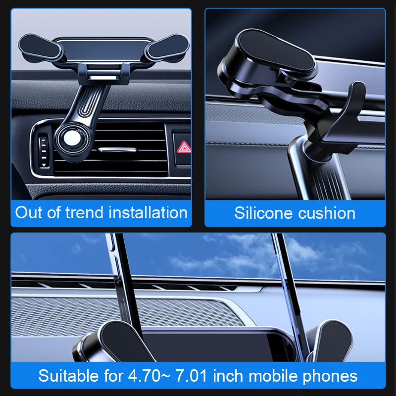 Gravity Car Phone Holder 360 Degree Rotatable Air Outlet Car Holder Cellphone Stand GPS Support Mobile Phone Accessorie