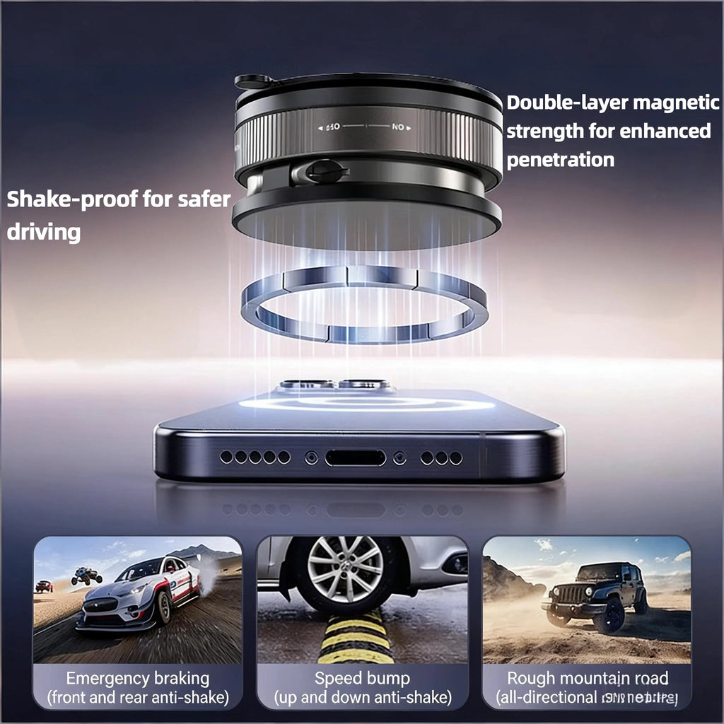 Magnetic Phone Holder for Car 360° Rotatable Foldable & Adjustable Magnetic Car Mount ,Suction Cup Phone Holder for Car/Mirror