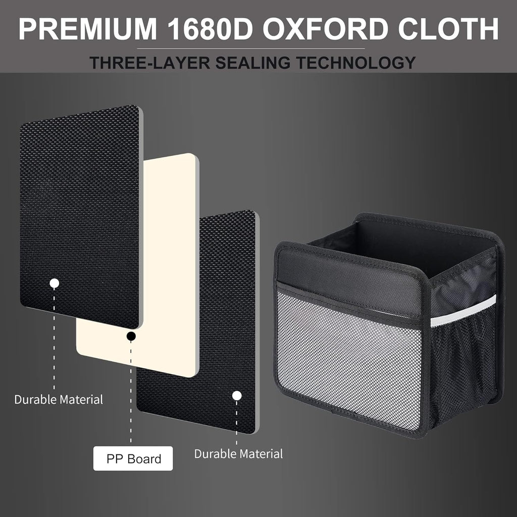 Car Back Seat Organizer and Storage Bag, Premium 1680D Oxford Cloth Collapsible Universal Hanging Car Seat Back Organizer for Kids & Adults