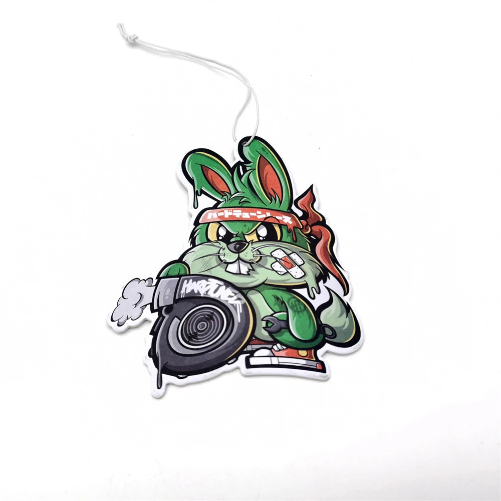 New JDM Car Air Freshener Sexy Tire Girl Hanging Pendant Rearview Mirror Perfume Turbo Brake Disc Shock Absorber Fragrance Anime