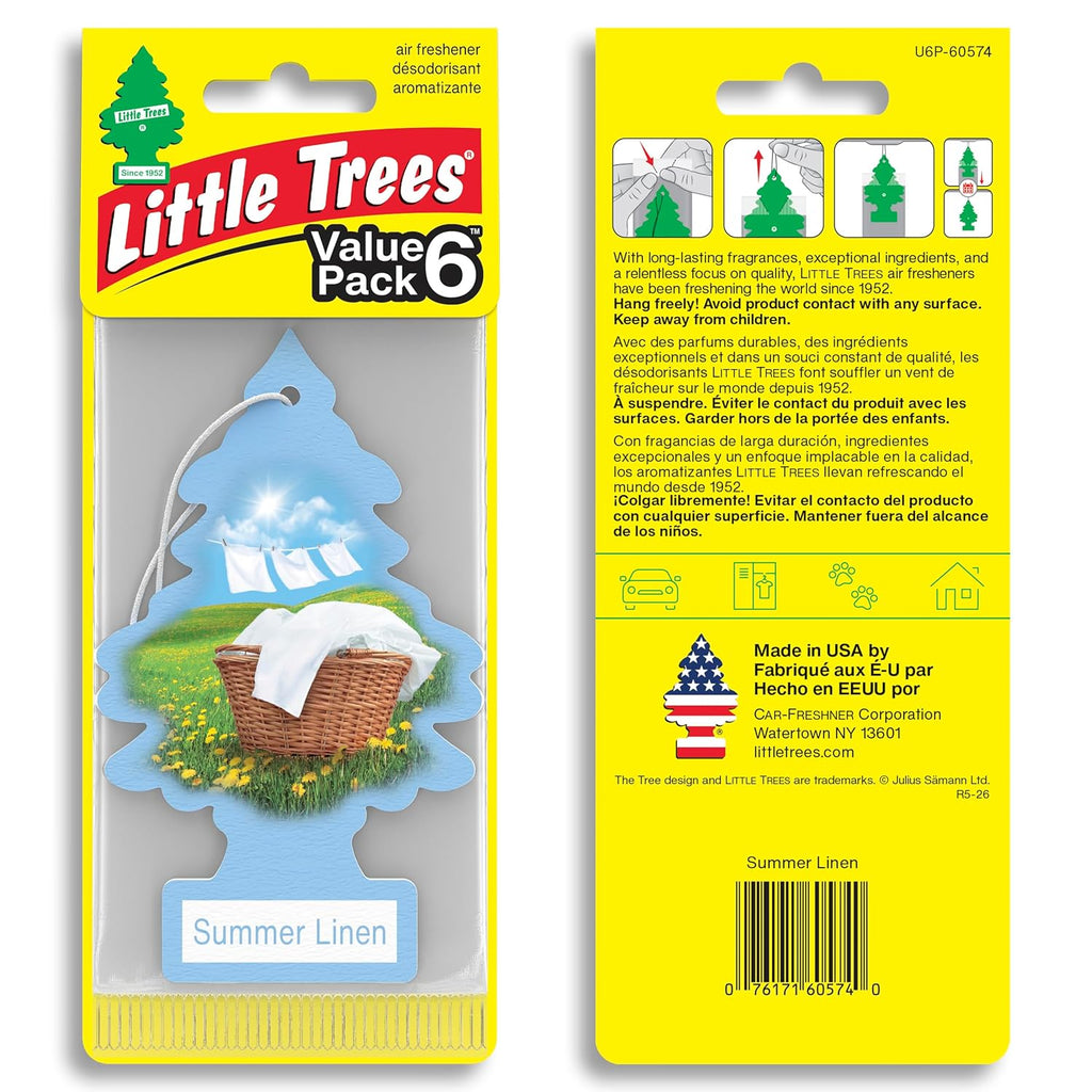 Car Air Freshener | Hanging Tree Provides Long Lasting Scent for Auto and Home | 24 Air Fresheners |Summer Linen
